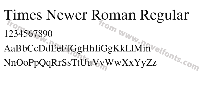 Times Newer Roman RegularPreview