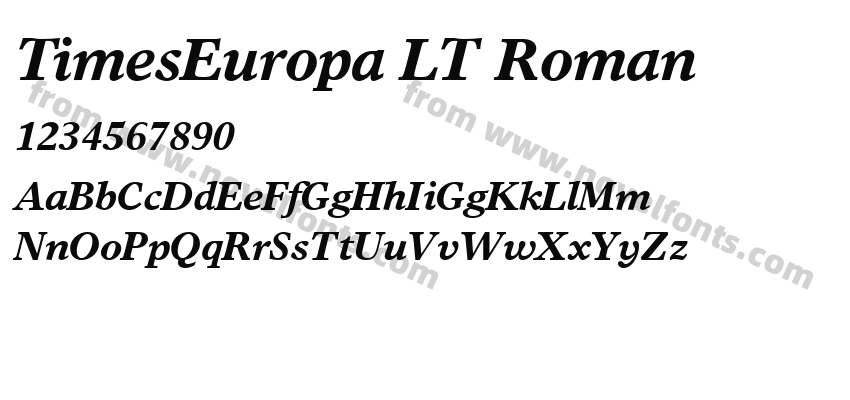 TimesEuropa LT RomanPreview