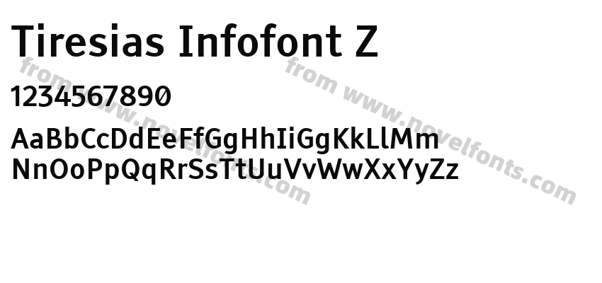 Tiresias Infofont ZPreview