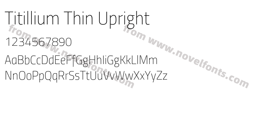 Titillium Thin UprightPreview