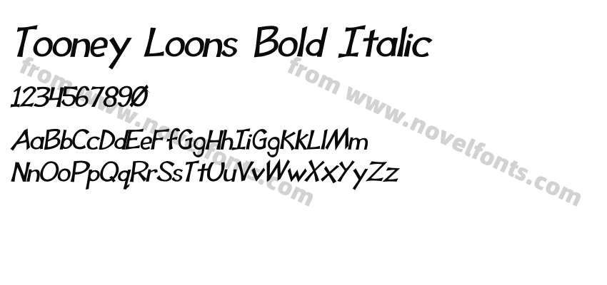 Tooney Loons Bold ItalicPreview