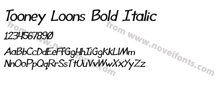 Tooney Loons Bold ItalicPreview