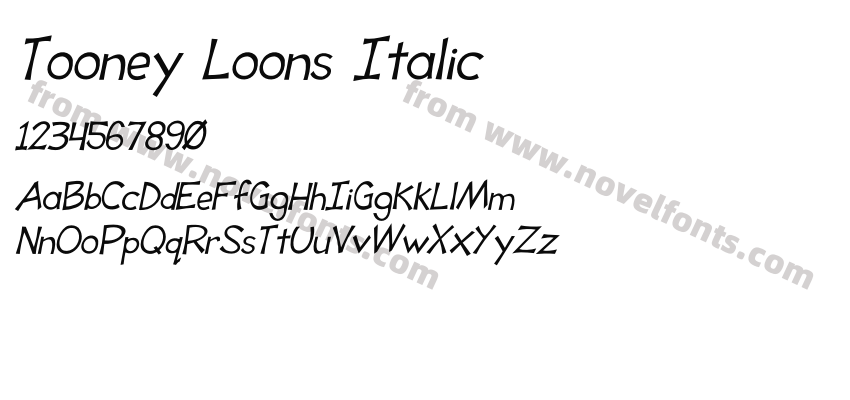 Tooney Loons ItalicPreview