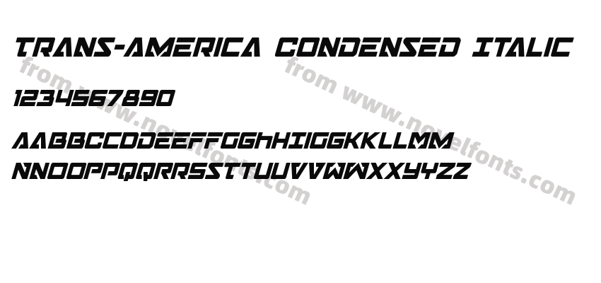 Trans-America Condensed ItalicPreview