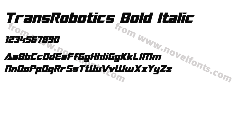 TransRobotics Bold ItalicPreview