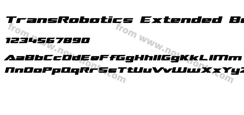 TransRobotics Extended Bold ItalicPreview