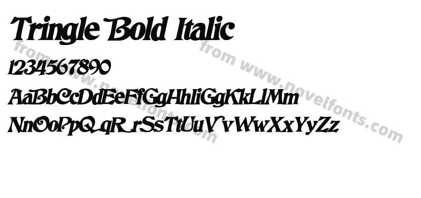 Tringle Bold ItalicPreview