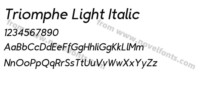 Triomphe Light ItalicPreview