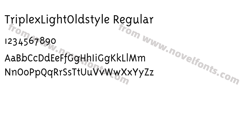 Triplex Light Oldstyle RegularPreview