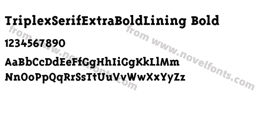 Triplex Serif Extra Bold Lining BoldPreview