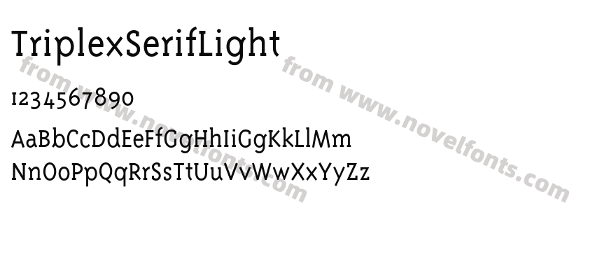 Triplex Serif LightPreview