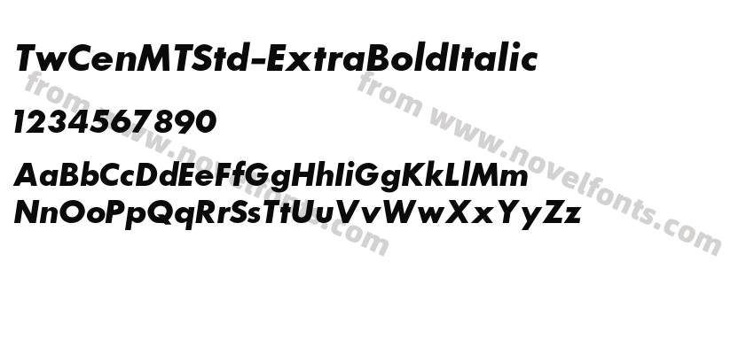 TwCenMTStd-ExtraBoldItalicPreview