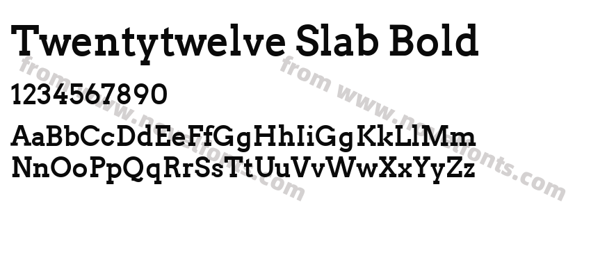 Twentytwelve Slab BoldPreview