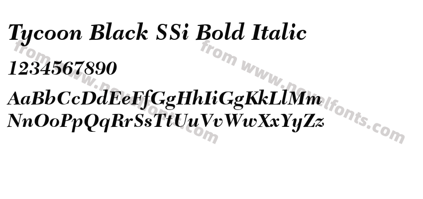 Tycoon Black S Si Bold ItalicPreview