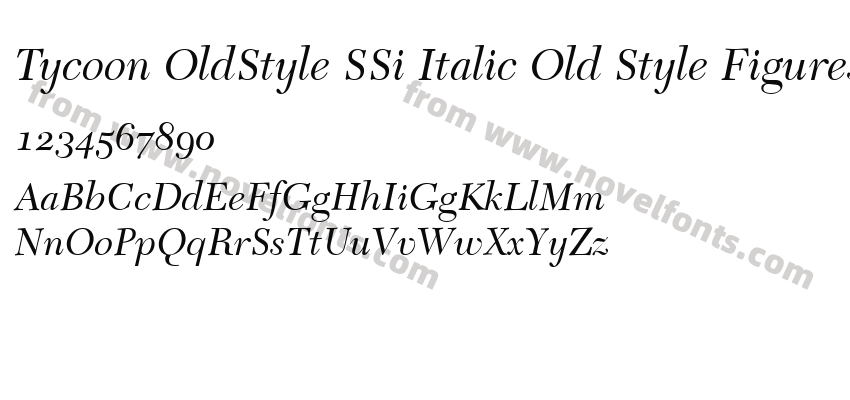 Tycoon OldStyle SSi Italic Old Style FiguresPreview