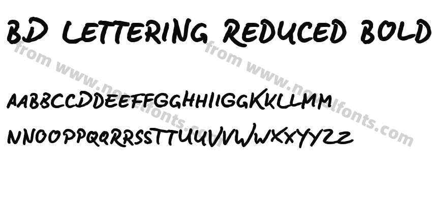 BD Lettering Reduced BoldPreview