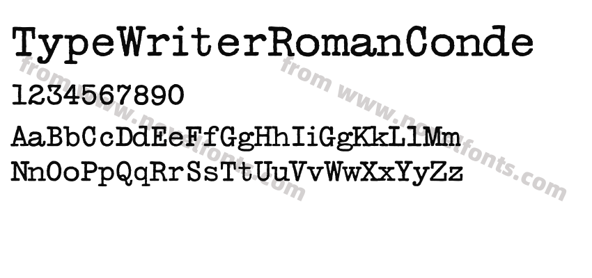 TypeWriterRomanCondePreview