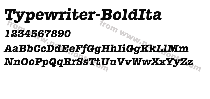 Typewriter-BoldItaPreview