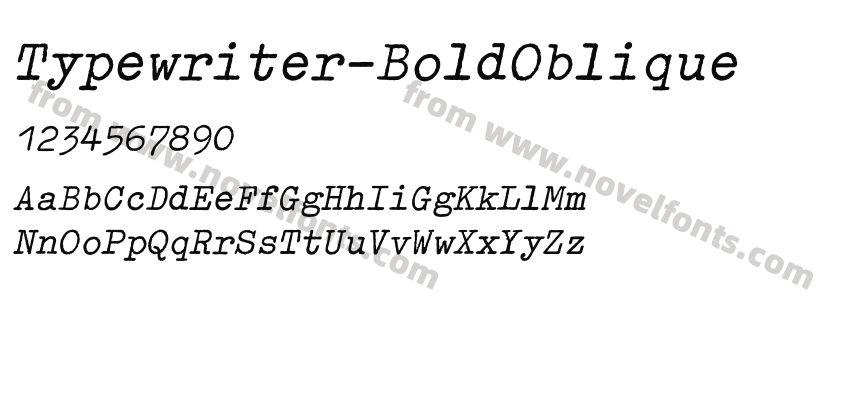 Typewriter-BoldObliquePreview