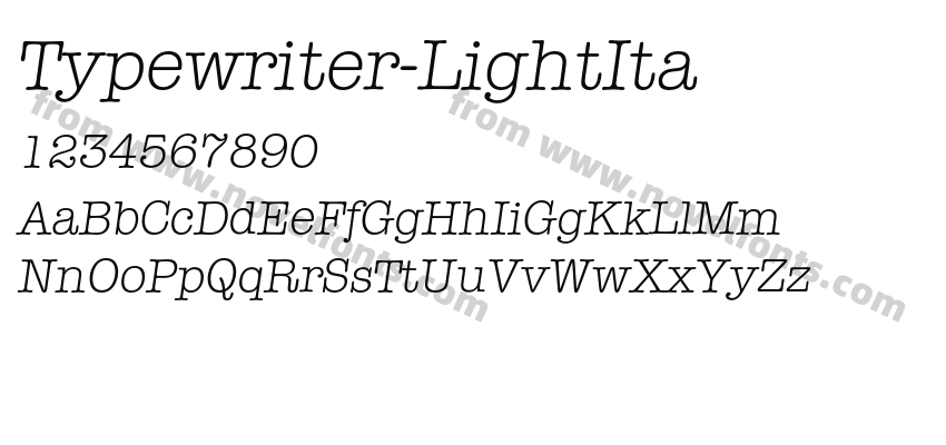 Typewriter-LightItaPreview