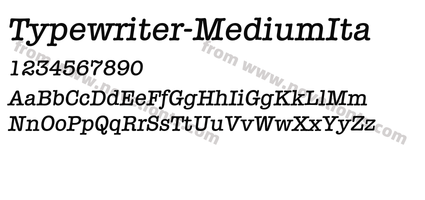 Typewriter Medium ItaPreview