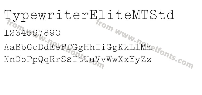 Typewriter EliteMT StdPreview