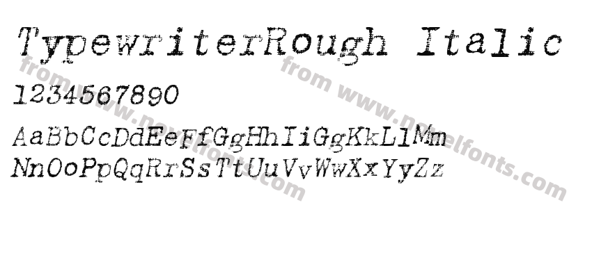 TypewriterRough ItalicPreview