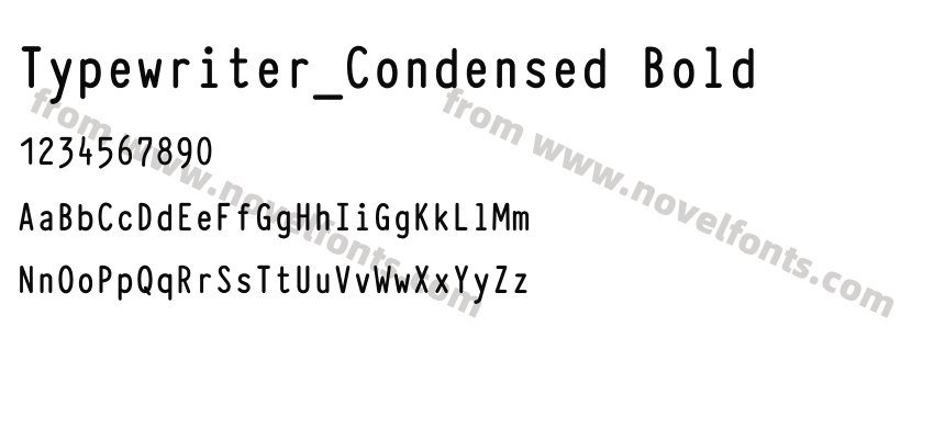 Typewriter_Condensed BoldPreview