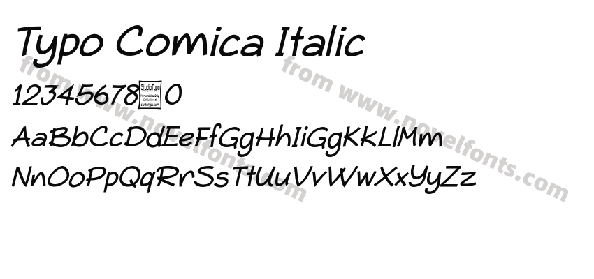 Typo Comica ItalicPreview