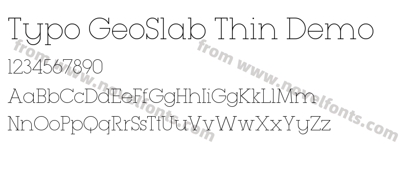 Typo GeoSlab Thin DemoPreview