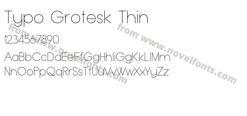 Typo Grotesk ThinPreview