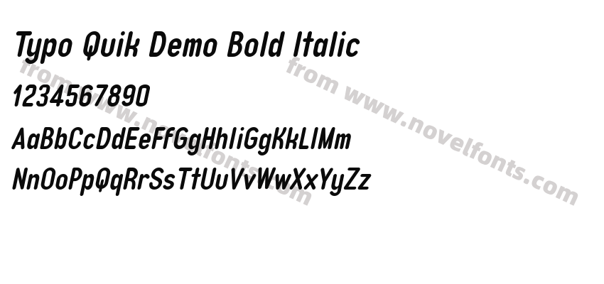 Typo Quik Demo Bold ItalicPreview