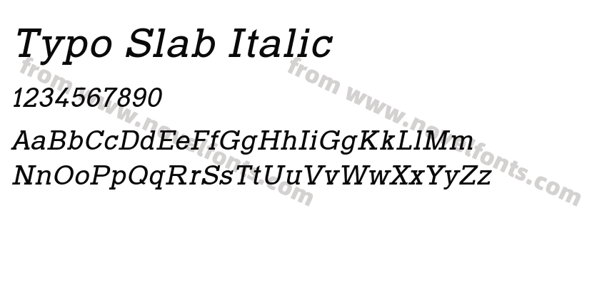 Typo Slab ItalicPreview