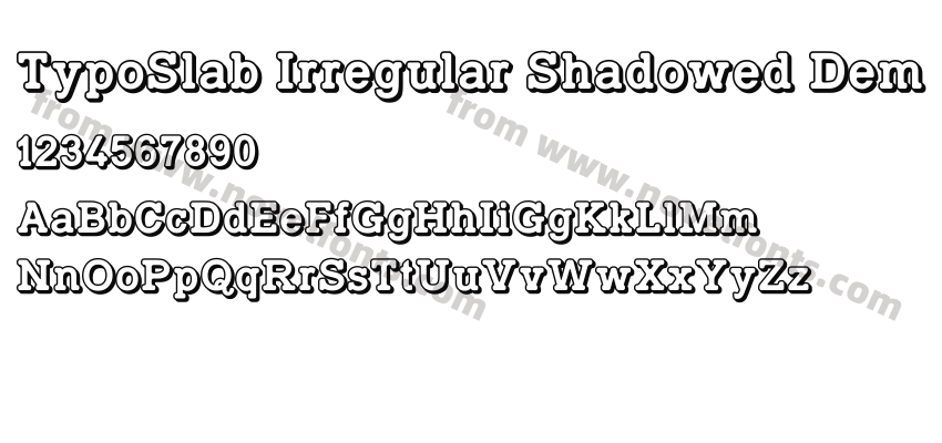 TypoSlab Irregular Shadowed DemPreview