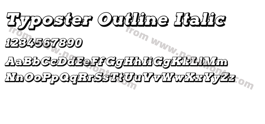 Typoster Outline ItalicPreview