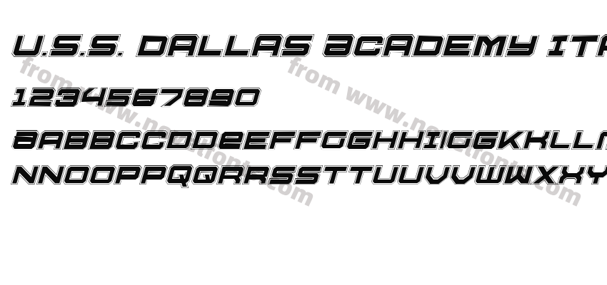 U.S.S. Dallas Academy ItalicPreview