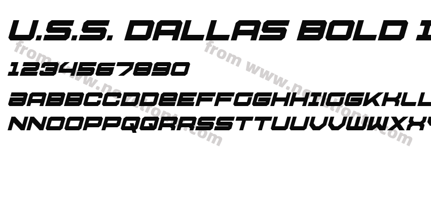 U.S.S. Dallas Bold ItalicPreview