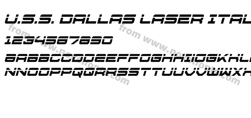 U.S.S. Dallas Laser ItalicPreview