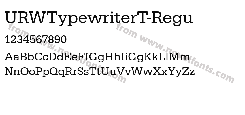 URWTypewriterT-ReguPreview