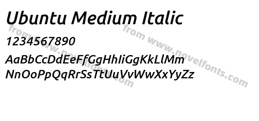 Ubuntu Medium ItalicPreview