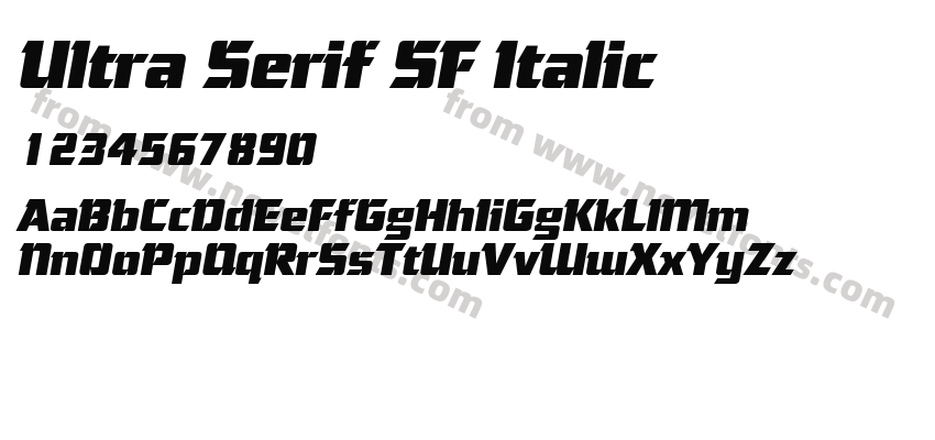 Ultra Serif SF ItalicPreview