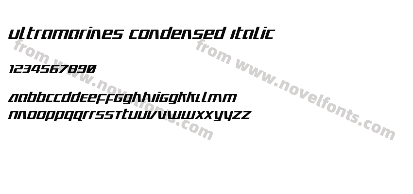 Ultramarines Condensed ItalicPreview