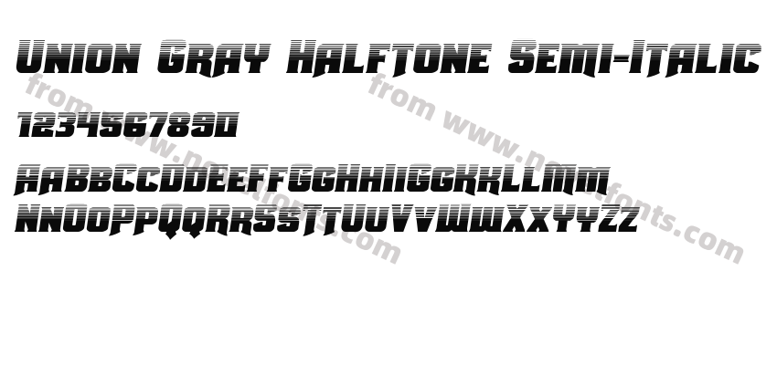 Union Gray Halftone Semi-ItalicPreview