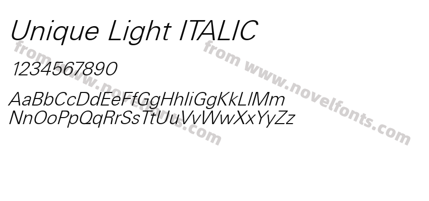 Unique Light ITALICPreview