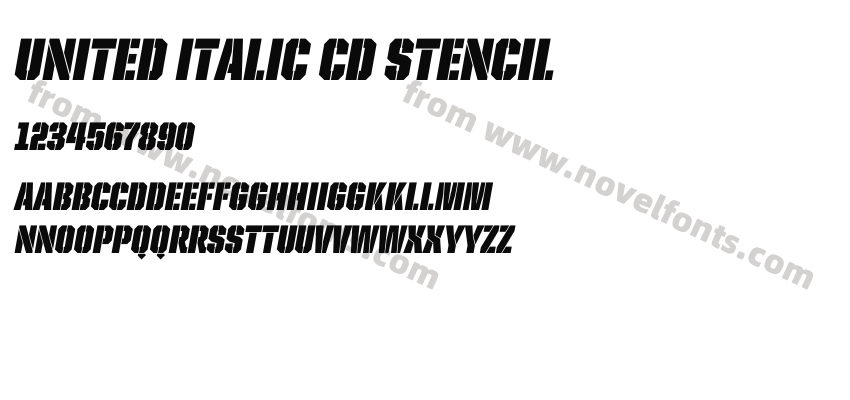 United Italic Cd StencilPreview