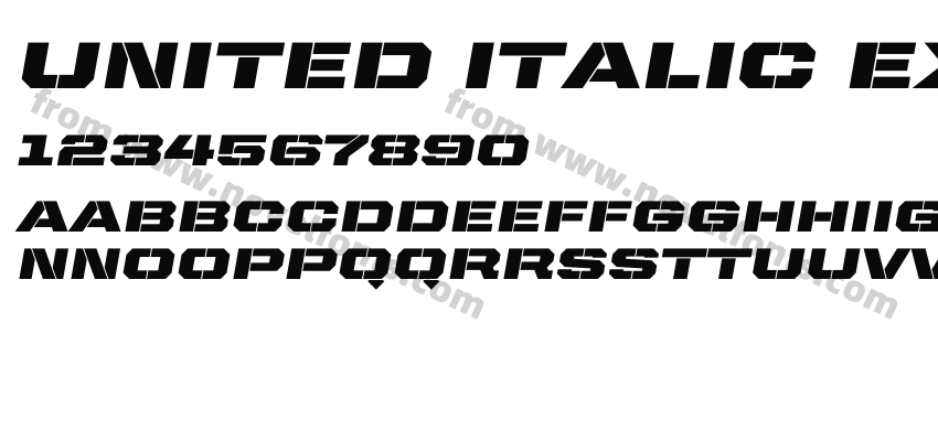 United Italic Ex StencilPreview