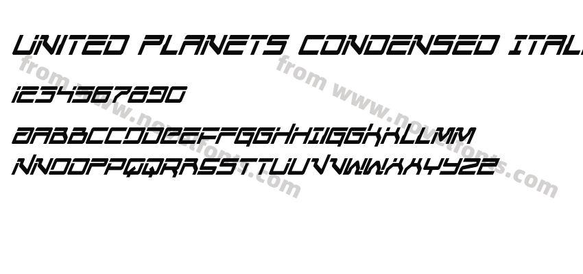 United Planets Condensed ItalicPreview