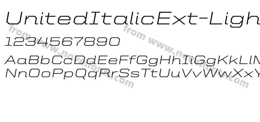 UnitedItalicExt-LightPreview