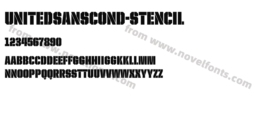 United Sans Cond StencilPreview