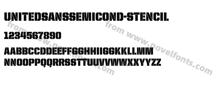 United Sans Semi Cond StencilPreview